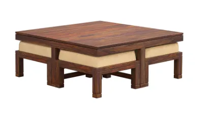 Low Table with 4 Stools